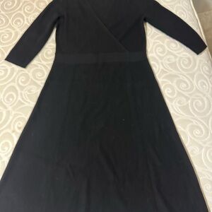 Theory Black Long Sleeve Dress